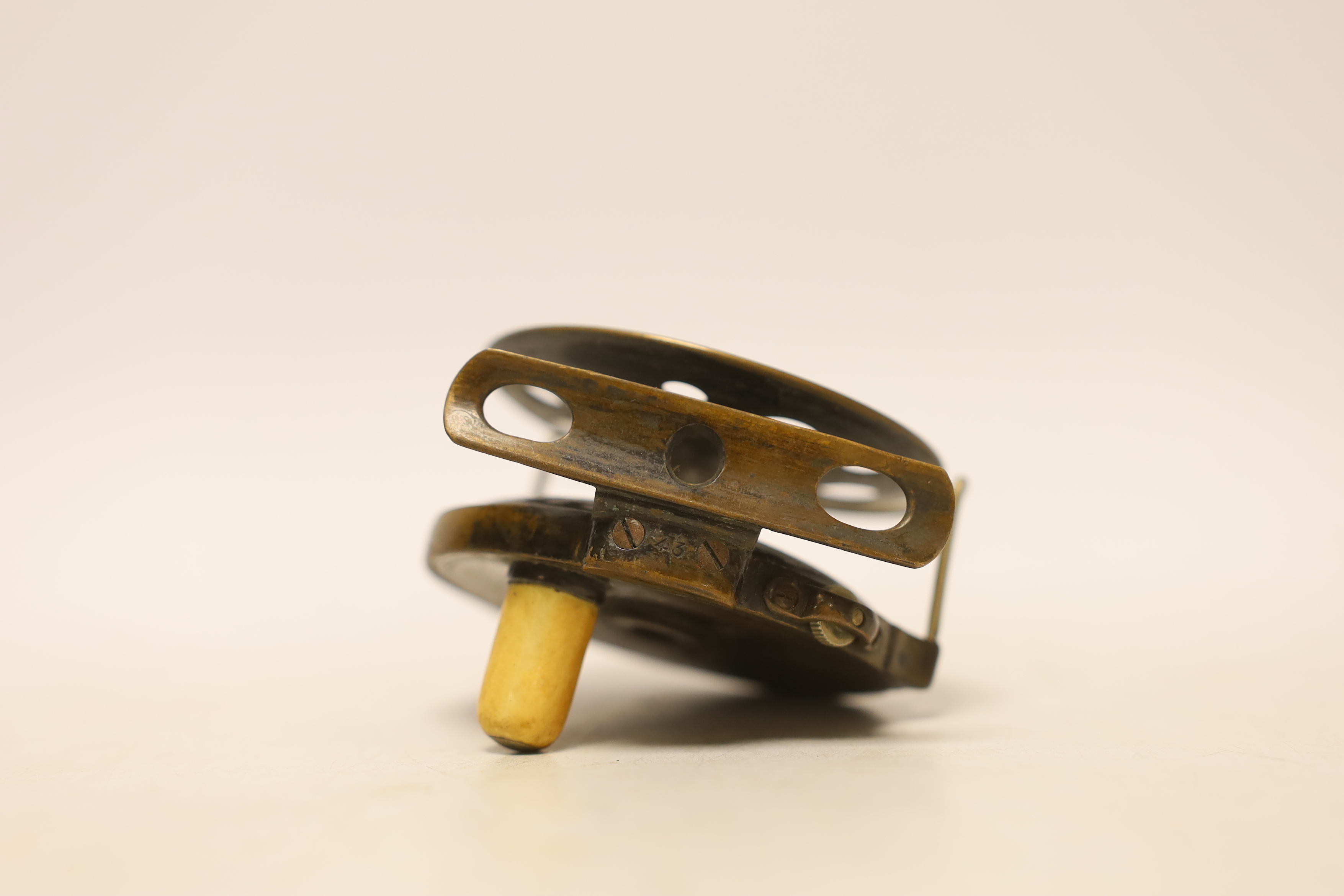 A Hardy fishing reel, with ivory handle CITES Submission reference V648Q3QM